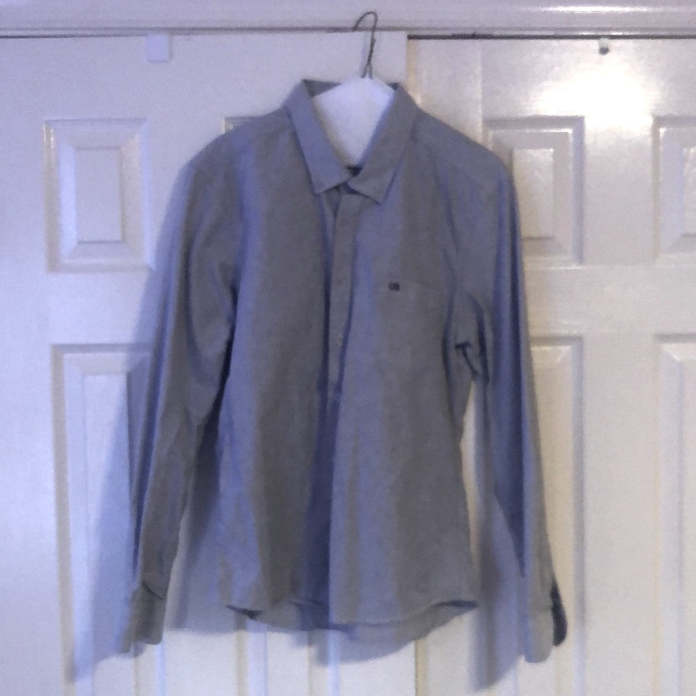 Urbane Box grey button down shirt. Size large. Worn once.